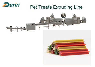 دستگاه اکستروژن غذای سگ شکل با رنگ بی - رنگ، خط فرآوری اسنک را درمان می کند