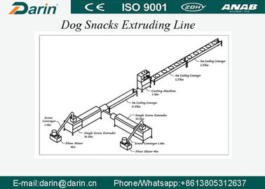 SUS304 مواد سگ اسنک / پت درمان سگ غذا اکسترودر ماشین با موتور WEG