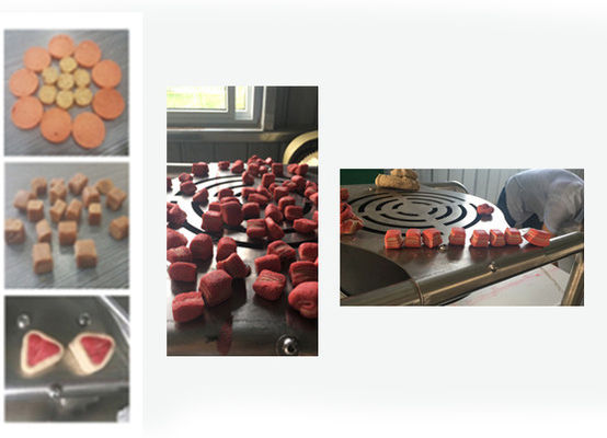 مواد خوشمزه / خط فرآوری مواد غذایی حیوانات خانگی / دستگاه ساخت مواد غذایی حیوانات خانگی با اکستروژن سرد