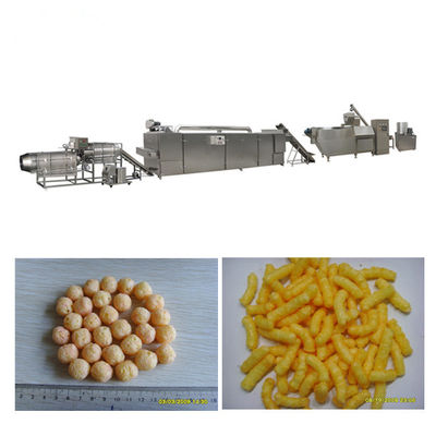 دستگاه اکسترودر اکسترودر غذای اسنک پف ذرت، فولاد ضد زنگ دو پیچ