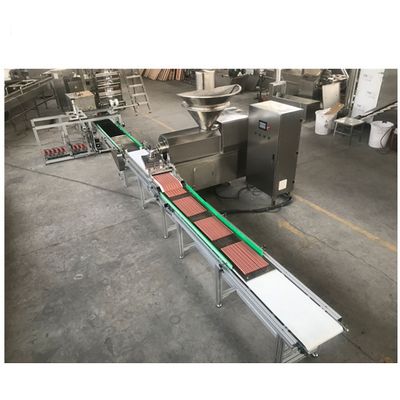 SUS304 پت غذا اکسترودر اتوماتیک نوار گوشت ورود سرد اکسترودر تک پیچ فولاد ضد زنگ خط تولید