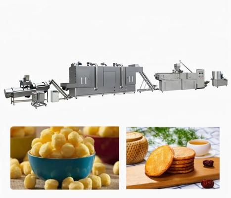 ماشین ظرفشویی بزرگ اسنک ذرت پف ماشین اکسترودر خط تولید مواد غذایی
