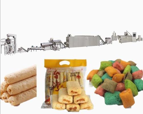 ماشین ظرفشویی بزرگ اسنک ذرت پف ماشین اکسترودر خط تولید مواد غذایی