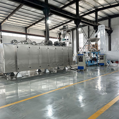 خط تولید مواد غذایی خشک حیوانات خانگی با ظرفیت بالا فولاد ضد زنگ با دو پیچ 200kw 1000kg / hr
