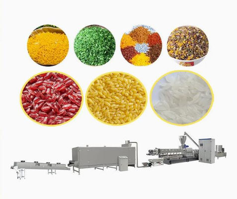 دستگاه اکسترودر مواد غذایی اسنک / خط اکسترودر برنج مصنوعی با CE