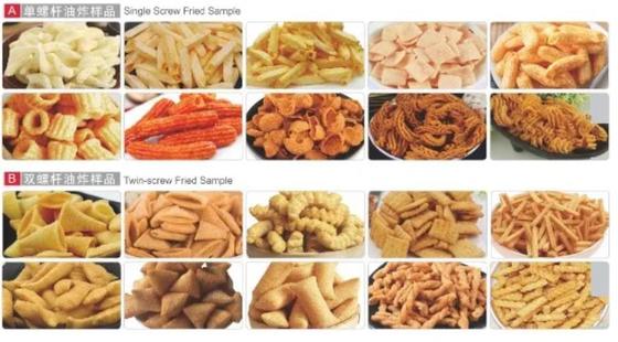 اشکال مختلف 2D 3D غذای میان وعده پلت غذا سیب زمینی چغندر اکسترودر دستگاه فرایند خط