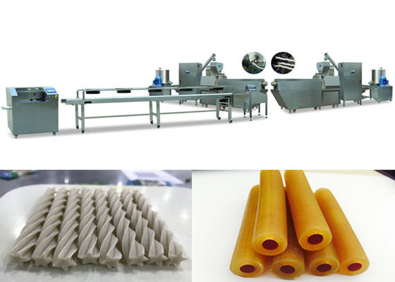 دستگاه دندانی جویدنی PET Treat Machine Twoured 35-100KW Power Twisted Double Colour