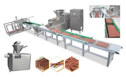 کامل اتوماتیک حداکثر 100٪ گوشت پت Jerky اسنک ساخت ماشین سرد با اکسترود شده