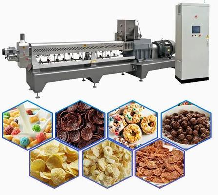دانه های صبحانه و دانه های ذرت تولید خط تولید ماشین آلات اکسترودر Snack