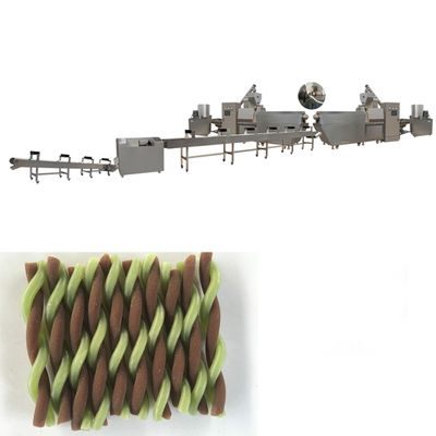 اکسترودر اتوماتیک غذای سنتی تایید شده با ظرفیت 200-250 کیلوگرم، خط فرآوری مواد غذایی برای جویدن حیوانات خانگی