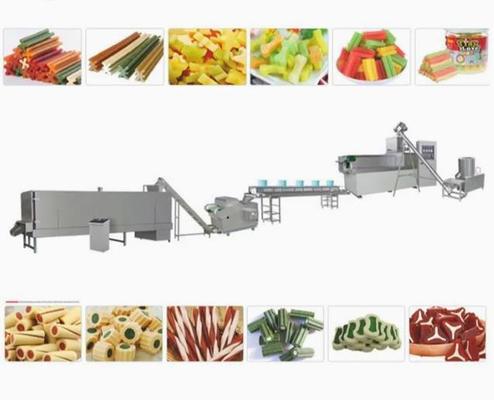 CE ISO9001 Certified Single Extruder Machine Certified For Pet Dog Chewing Bar