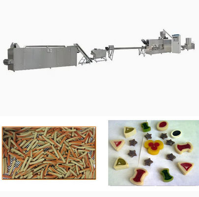 خط تولید مواد غذایی اکسترودر تک تک پیچ اکسترودر Continuous &amp; Automatic Dog Food