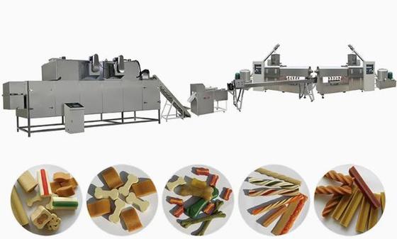 دستگاه اکسترودر غذای سگ پیوسته و خودکار برای تولید اسباب بازی جویدنی حیوانات خانگی و مراقبت از دندان