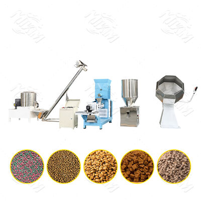 مواد غذایی حیوانات خانگی و مواد غذایی ماهی دستگاه extruder پخت و پز پردازش با هسته PLC مولتور قطعات