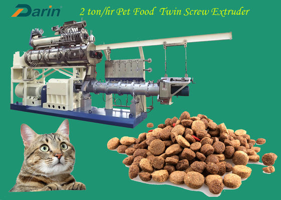 دستگاه اکسترودر غذای حیوانات خانگی خشک 3 تن در ساعت برای تولید سگ