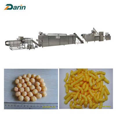 SS304 پنیر / ذرت پف اسکرت اکسترودر خط تولید مواد غذایی / ماشین آلات