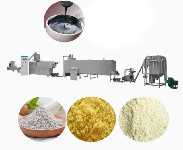 به طور کامل اتوماتیک تغذیه مواد غذایی پودر خط تولید / اکسترودر ساخت ماشین آلات با CE