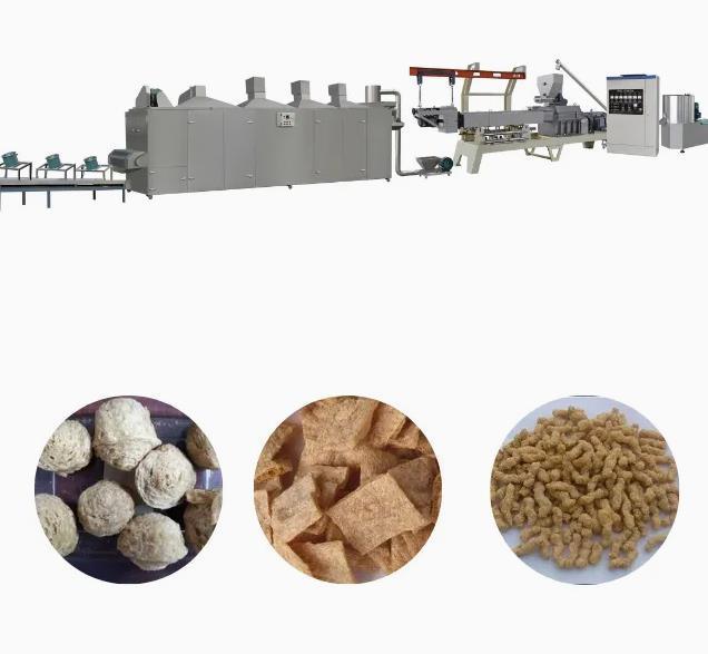 دستگاه اکستروژن مواد غذایی پروتئین سویا TVP / TSP اتوماتیک با گواهی ISO