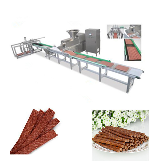 دستگاه اکسترودر سرد اسنک سگ جویدنی برای ساخت نوارهای گوشت