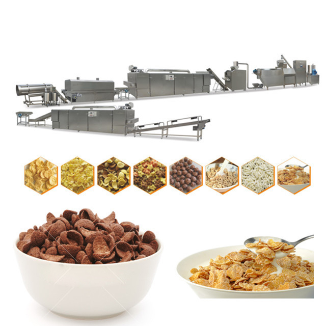 دانه صبحانه Kellogg دانه غلات دانه پردازش خط خط Stailess Steel زیمنس موتور PLC